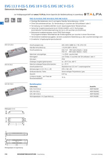 EVG 13.3 V-CG-S , EVG 18 V-CG-S , EVG 18C V-CG-S